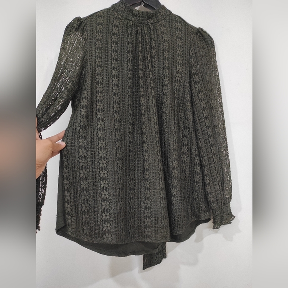 Olive Green Mesh Top 💚 - Picture 12 of 15